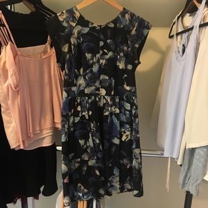 Rebecca Taylor Satin Short Sleeve Dress Size 2